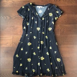 Navy short sleeve dress